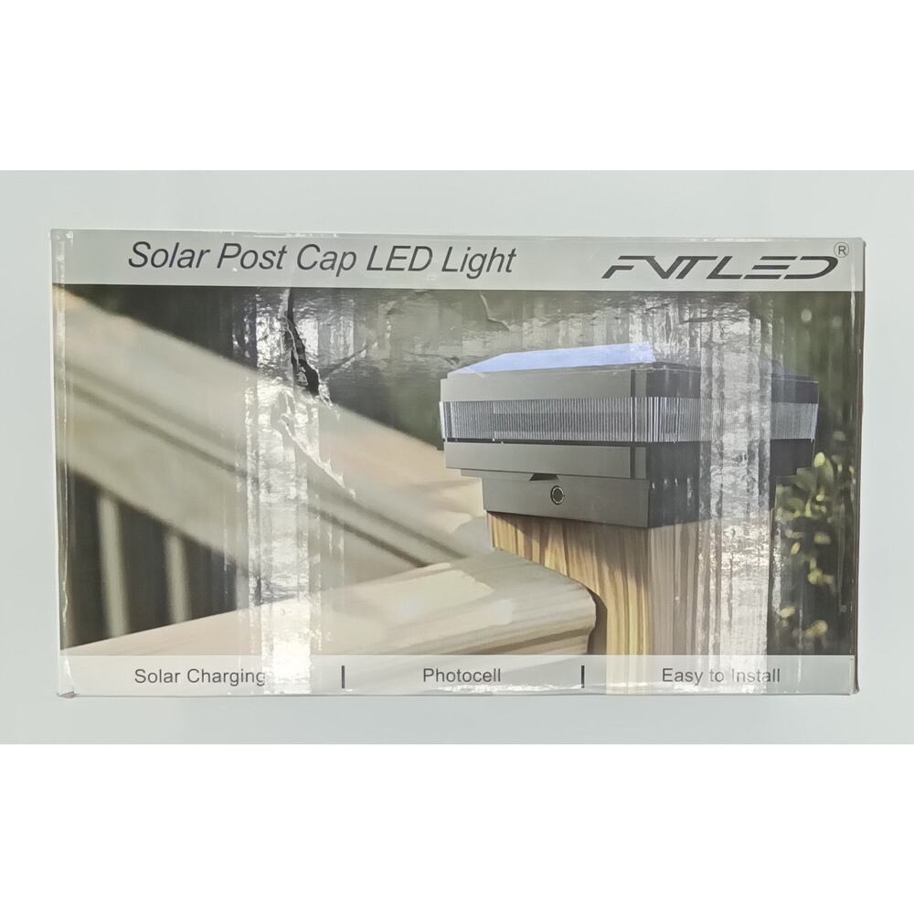 Solar Post Cap LED Light Outdoor 4 pack Black